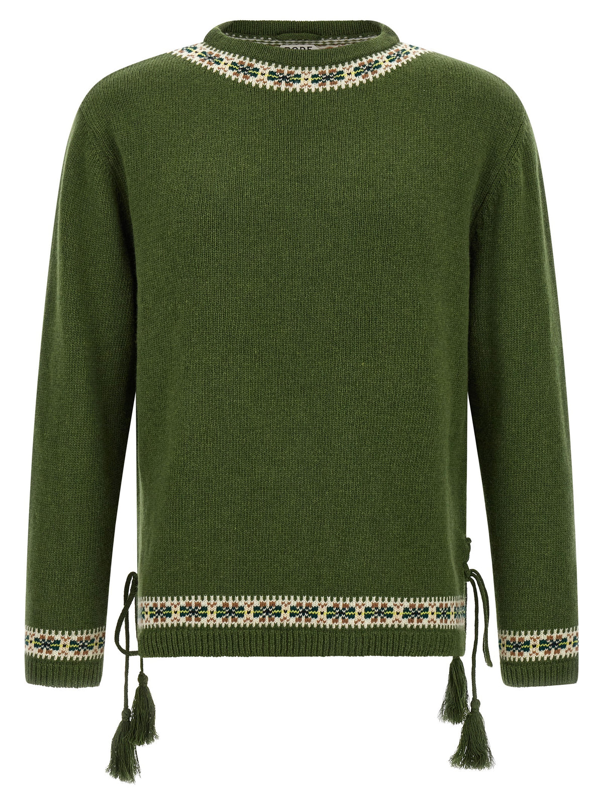 BODE Bicolor Virgin Wool Cardigan