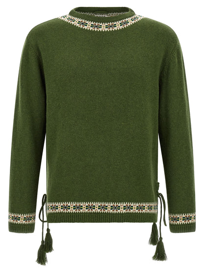BODE Bicolor Virgin Wool Cardigan