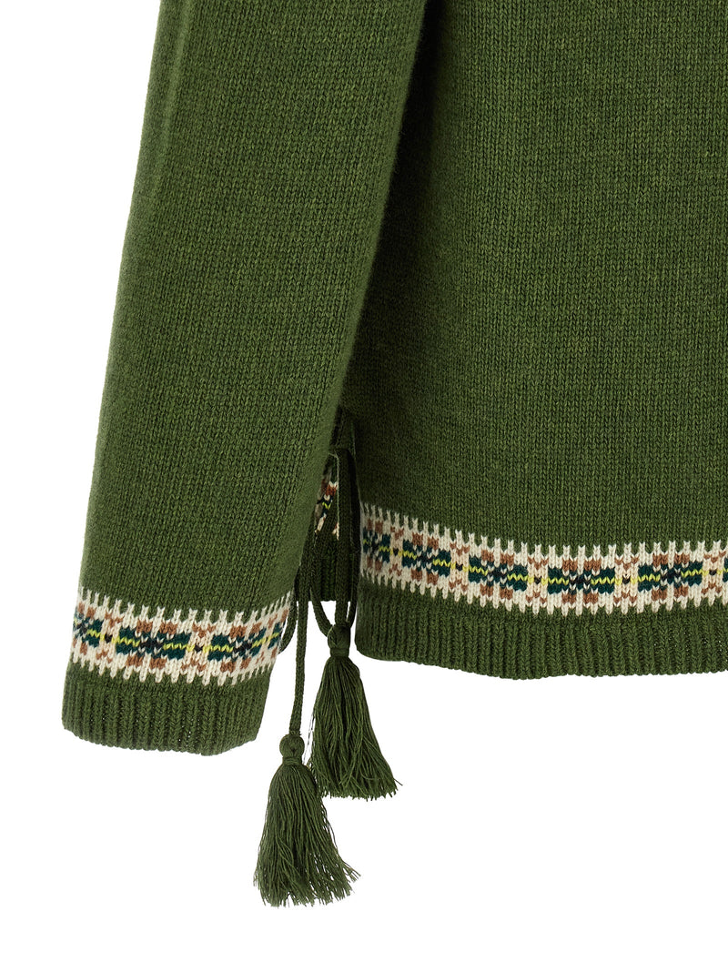 Cardigan BODE en Laine Vierge Bicolore