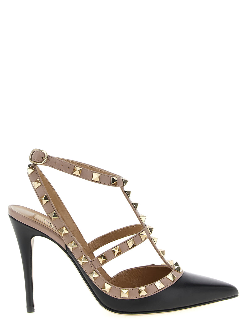 Escarpins noirs à talon haut Valentino Garavani en cuir d'agneau