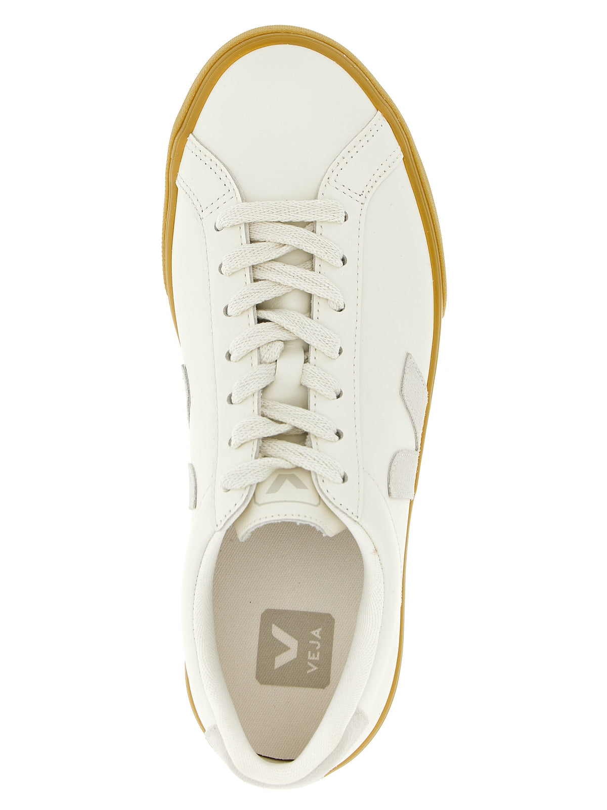 Baskets basses Veja en cuir de veau beige