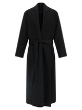 Tom Ford Black Virgin Wool Coat - Elegant Long Coat for Men