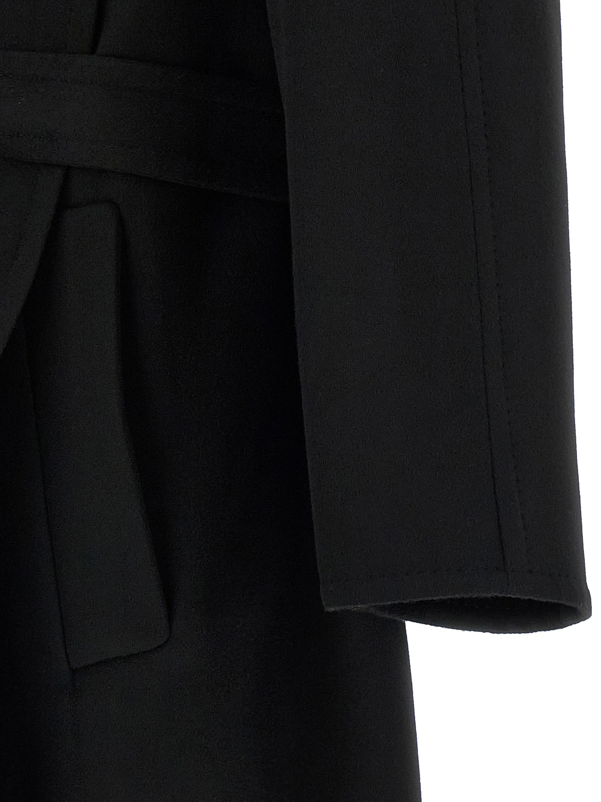 Tom Ford Black Virgin Wool Coat - Elegant Long Coat for Men