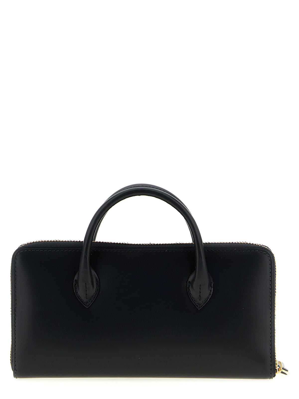 Comme Des Garçons Porte-cartes en cuir de vachette noir