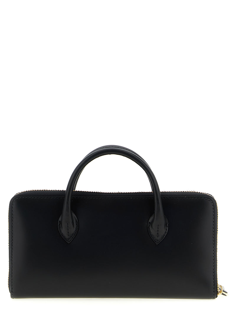 Comme Des Garçons Porte-cartes en cuir de vachette noir
