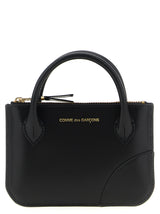 Comme Des Garçons Porte-cartes en cuir de vachette noir