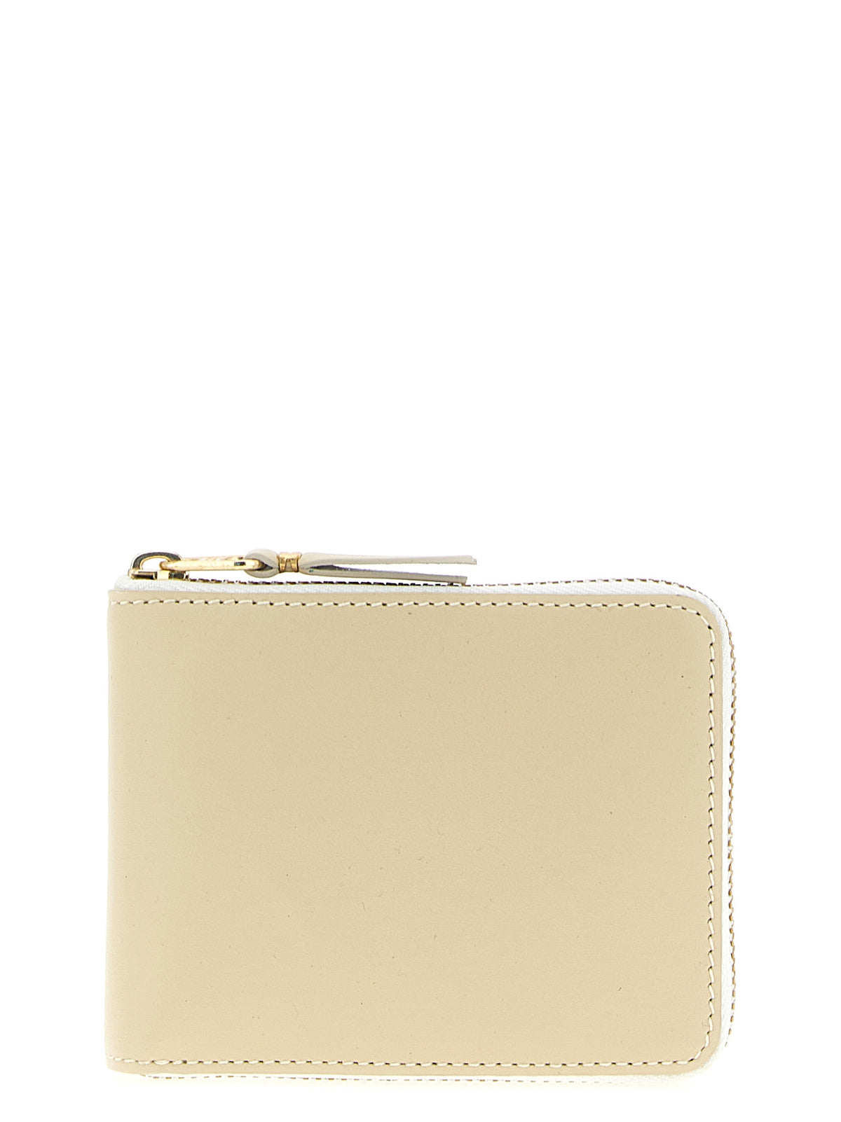 Comme Des Garçons Beige Calfskin Cardholder - Timeless Elegance