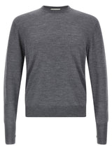 MA'RY'YA Gray Virgin Wool Cardigan