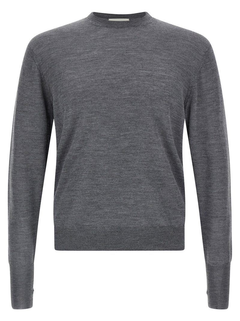 MA'RY'YA Gray Virgin Wool Cardigan for Men