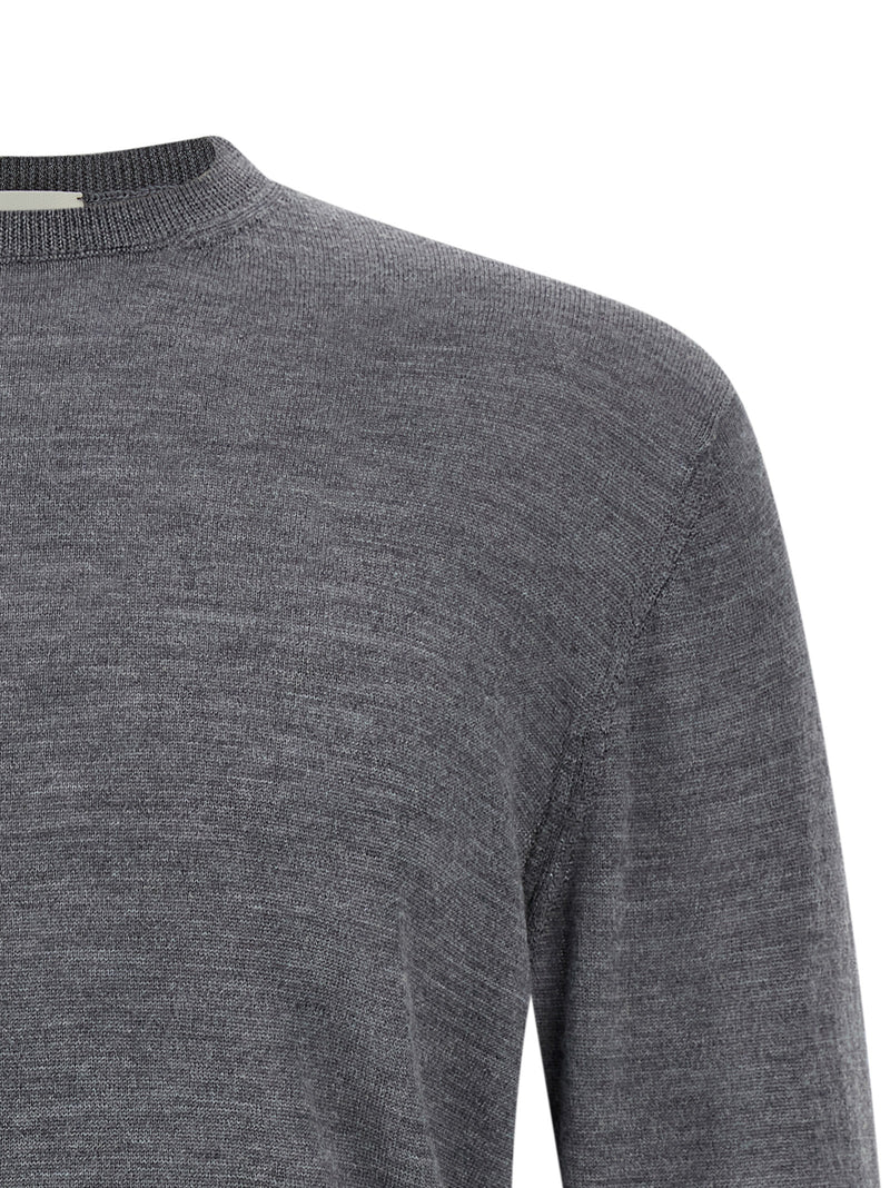 MA'RY'YA Gray Virgin Wool Cardigan for Men