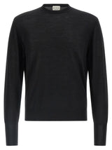 MA'RY'YA Black Virgin Wool Cardigan