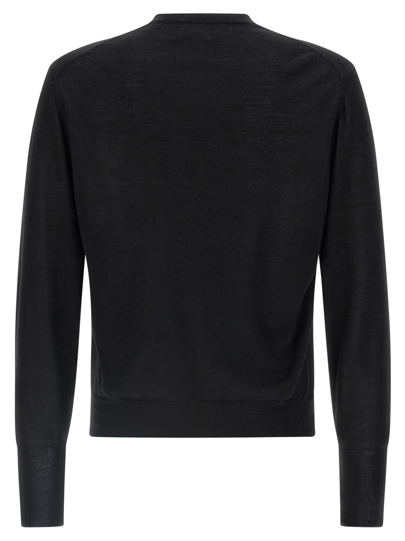 MA'RY'YA Black Virgin Wool Cardigan - Luxurious Comfort