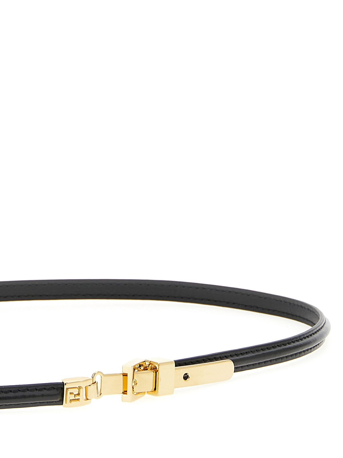 Fendi Black Calfskin Thin Belt - Stylish and Elegant Accessory