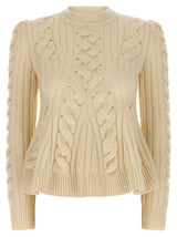 Alexander McQueen Beige Wool and Cashmere Cardigan