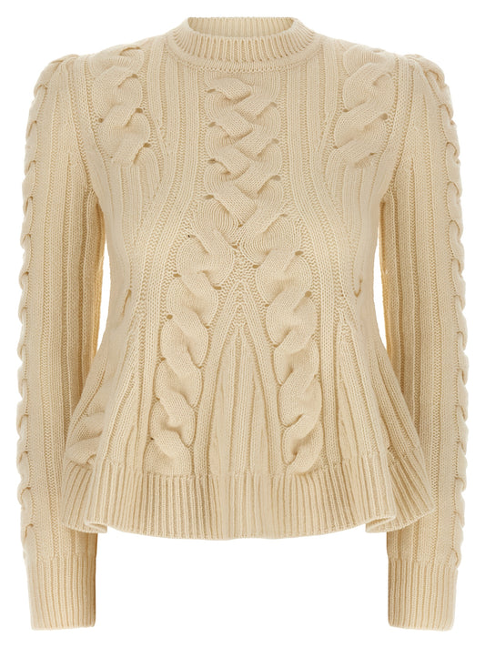 Alexander McQueen Beige Wool Cardigan