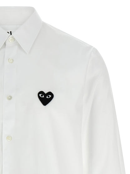Comme Des Garçons Play White Cotton Blouse