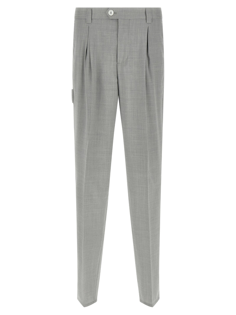 Pantalon de costume Brunello Cucinelli gris en laine vierge