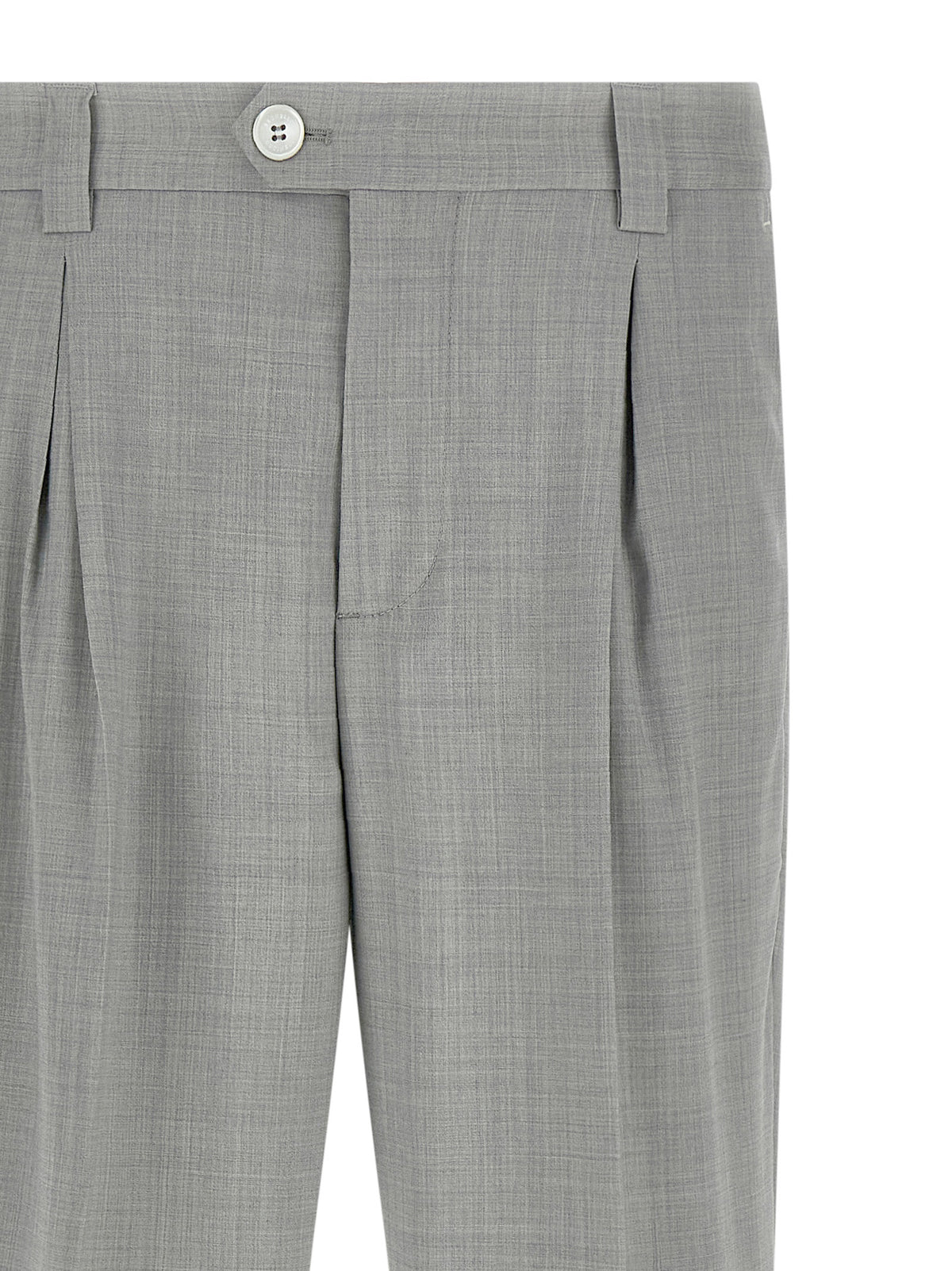 Pantalon de costume Brunello Cucinelli gris en laine vierge