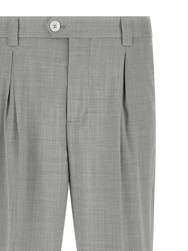 Pantalon de costume Brunello Cucinelli gris en laine vierge