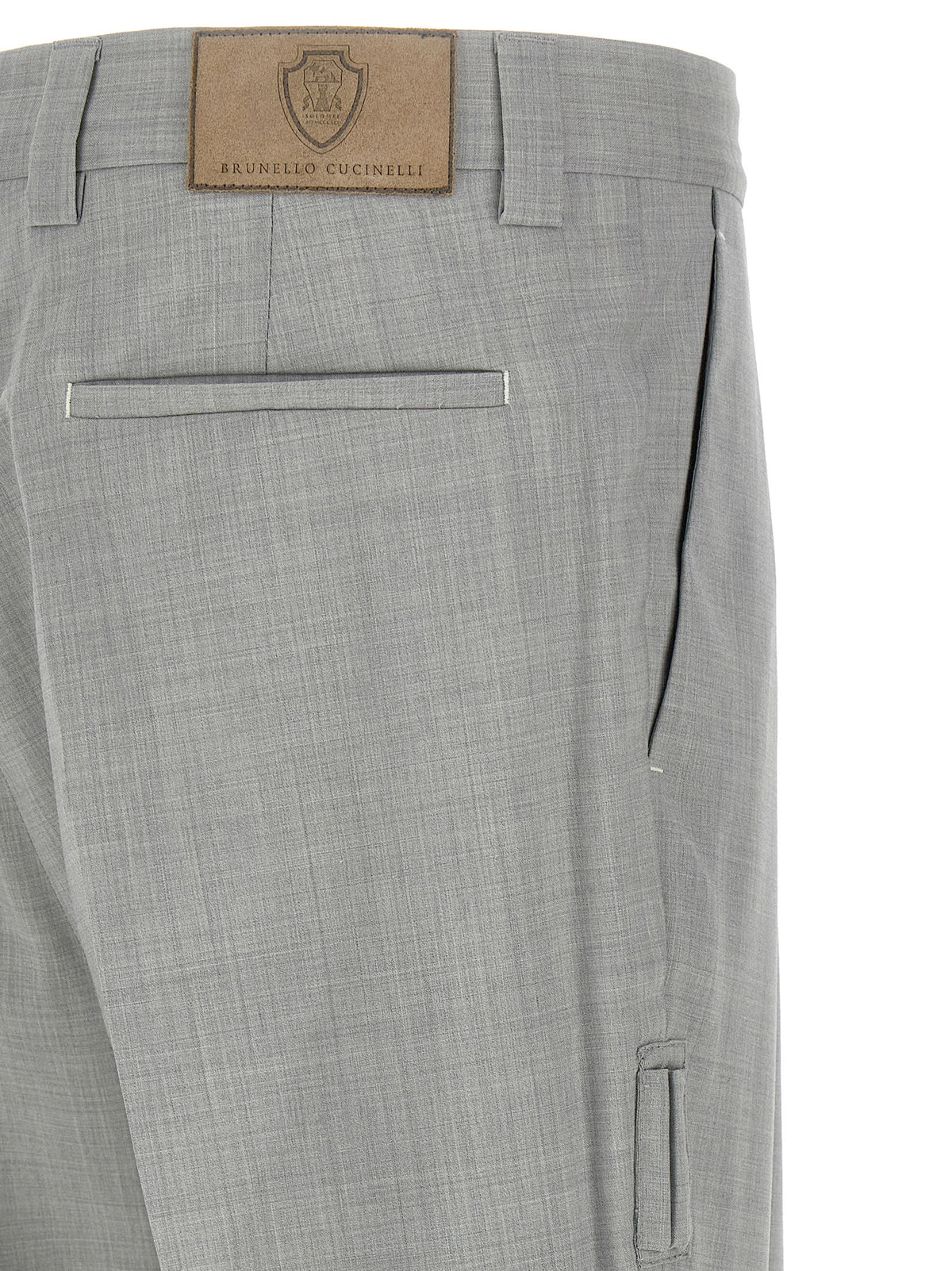 Pantalon de costume Brunello Cucinelli gris en laine vierge