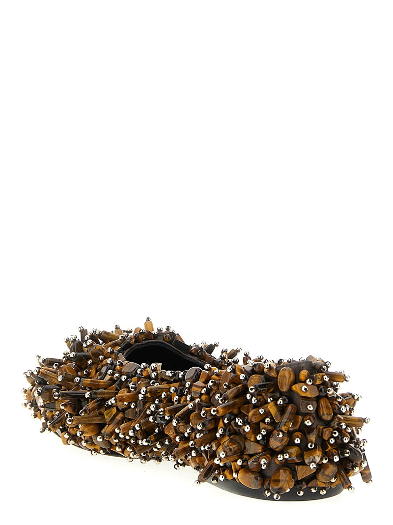 Dries Van Noten Brown Viscose Ballet Flats for Women