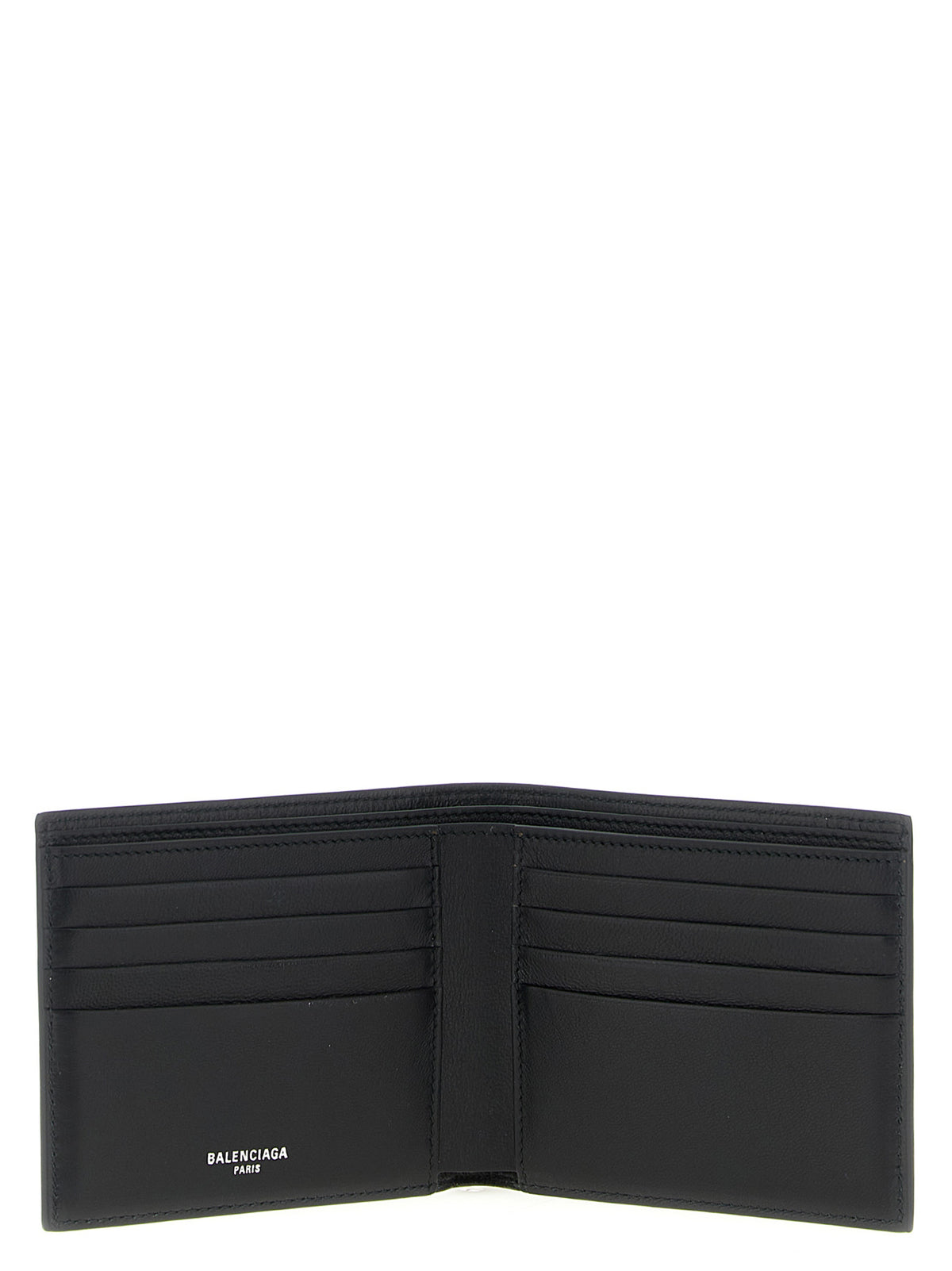 Portefeuille Balenciaga en cuir de veau noir