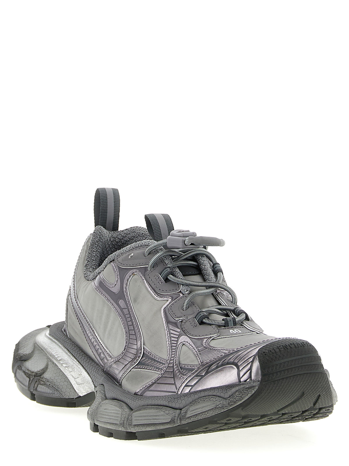 Balenciaga Gray Polyester Athletic Sneakers