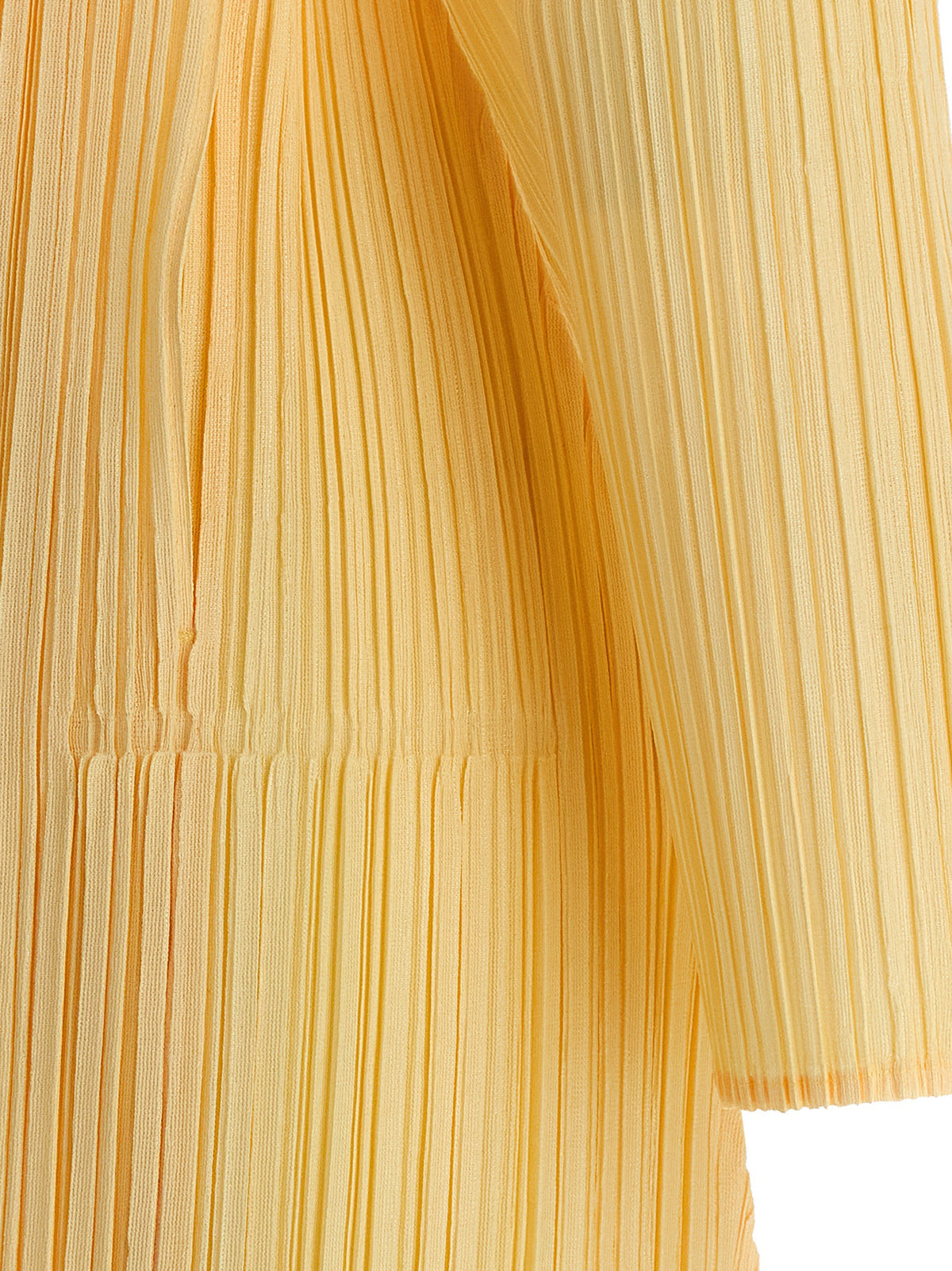 PLEATS PLEASE ISSEY MIYAKE Bicolor Polyester Cardigan