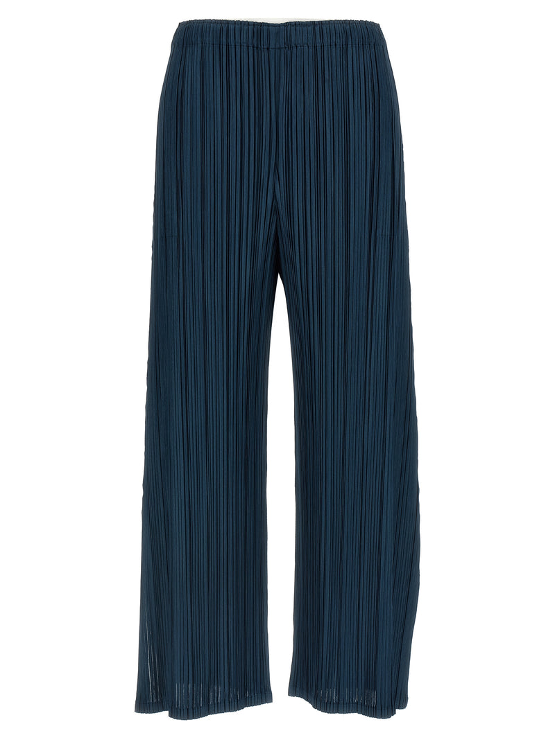 PLEATS PLEASE ISSEY MIYAKE Pantalon décontracté en polyester bleu