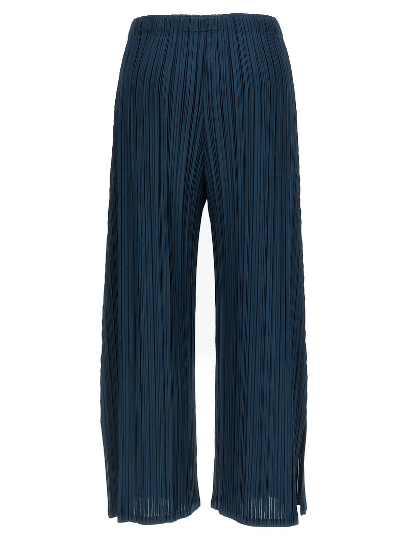 PLEATS PLEASE ISSEY MIYAKE Pantalon décontracté en polyester bleu
