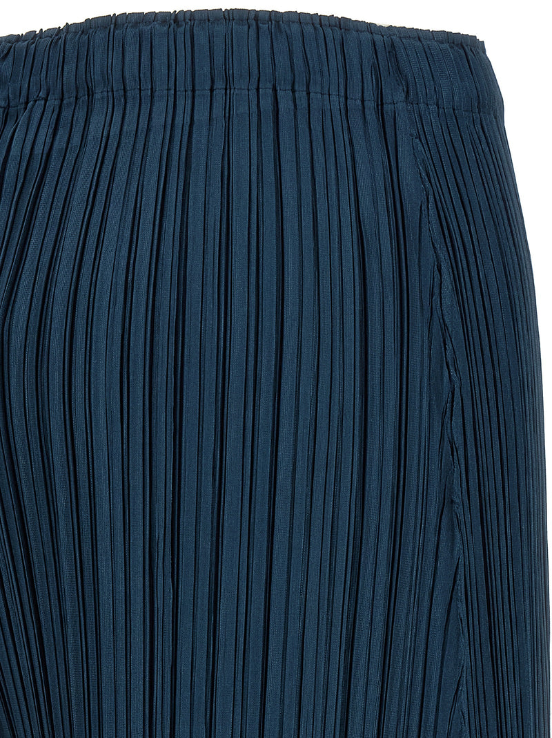 PLEATS PLEASE ISSEY MIYAKE Pantalon décontracté en polyester bleu