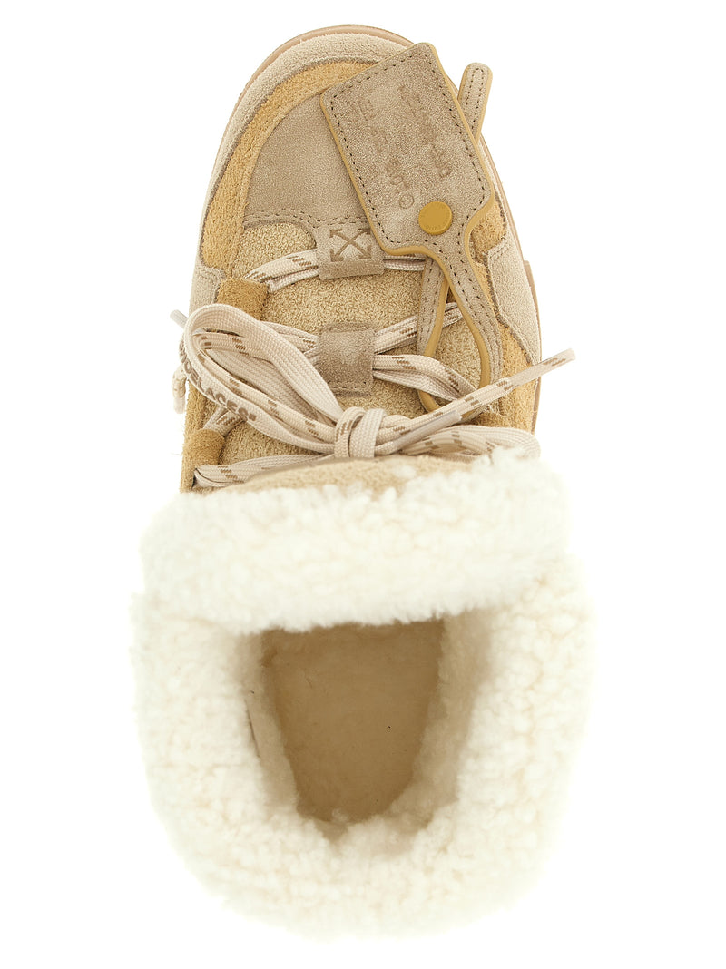 Off-White Beige Calfskin Ankle Boots - Winter Collection