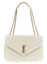 Sac à bandoulière Saint Laurent en cuir d'agneau beige