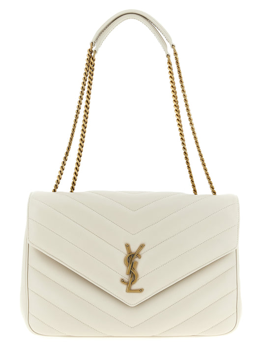 Sac à bandoulière Saint Laurent en cuir d'agneau beige