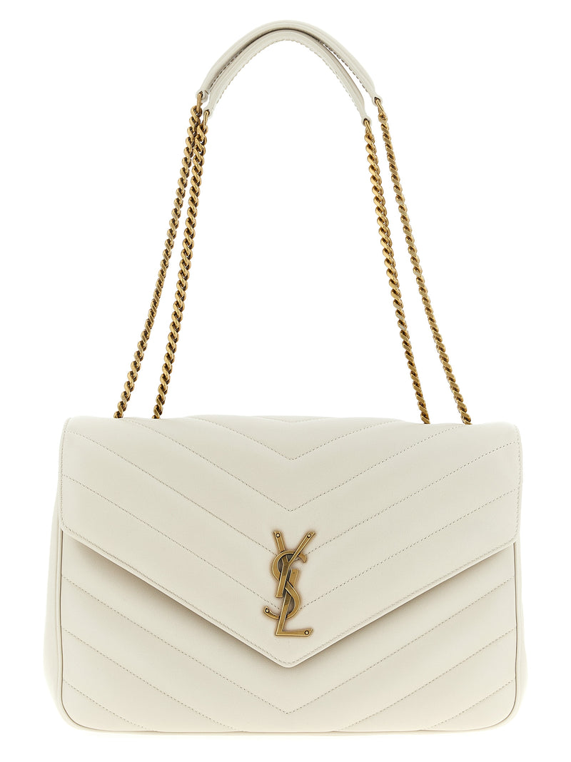 Sac à bandoulière Saint Laurent en cuir d'agneau beige