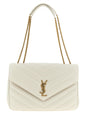 Saint Laurent Beige Lamb Leather Shoulder Bag