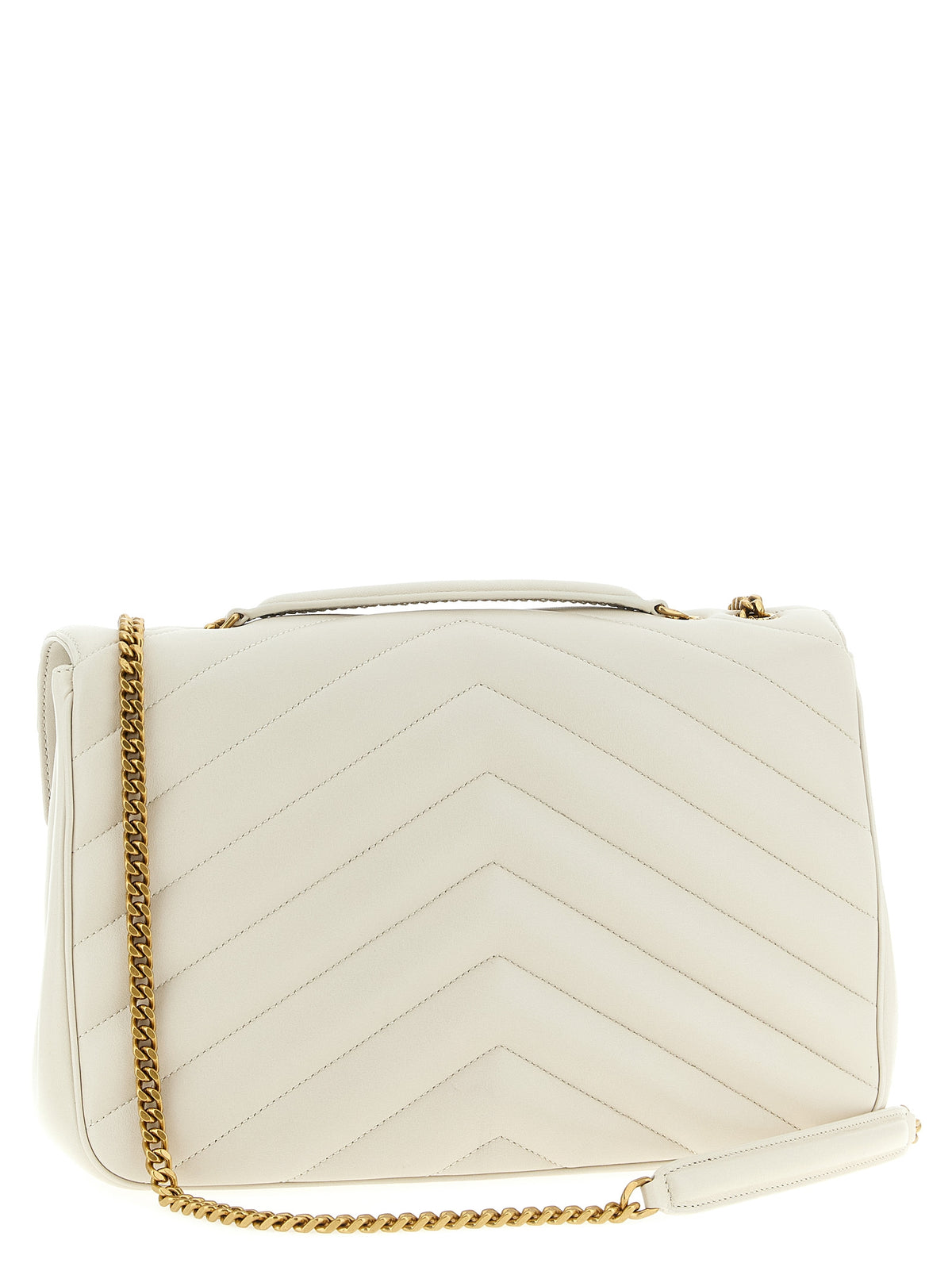 Sac à bandoulière Saint Laurent en cuir d'agneau beige