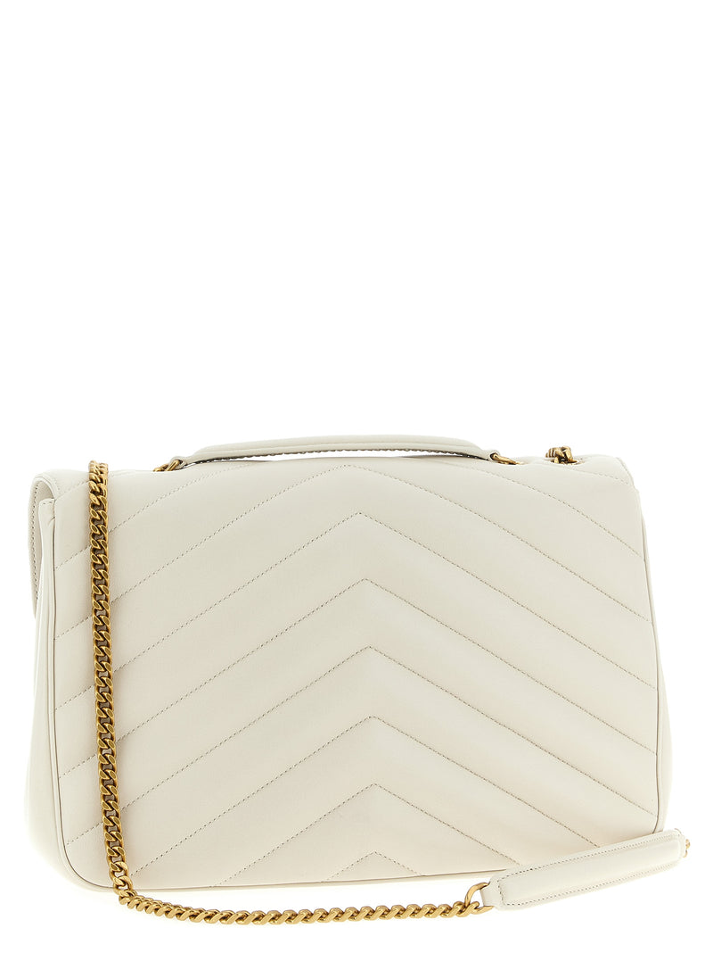 Sac à bandoulière Saint Laurent en cuir d'agneau beige