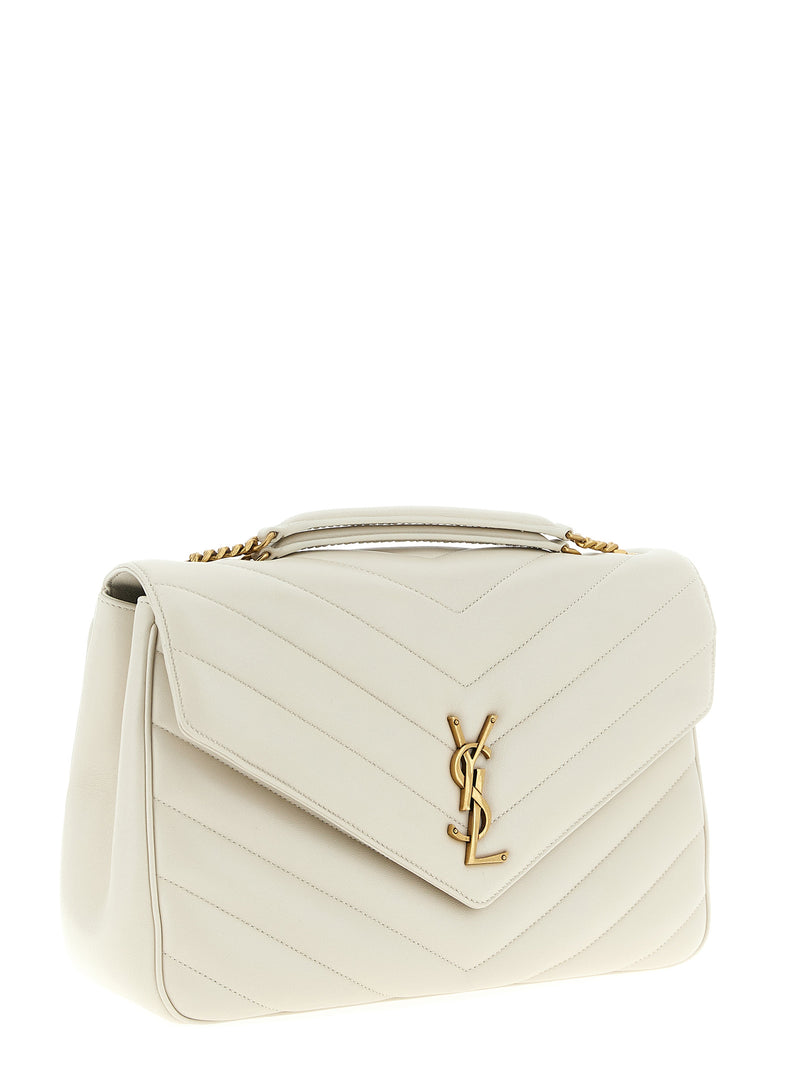Sac à bandoulière Saint Laurent en cuir d'agneau beige