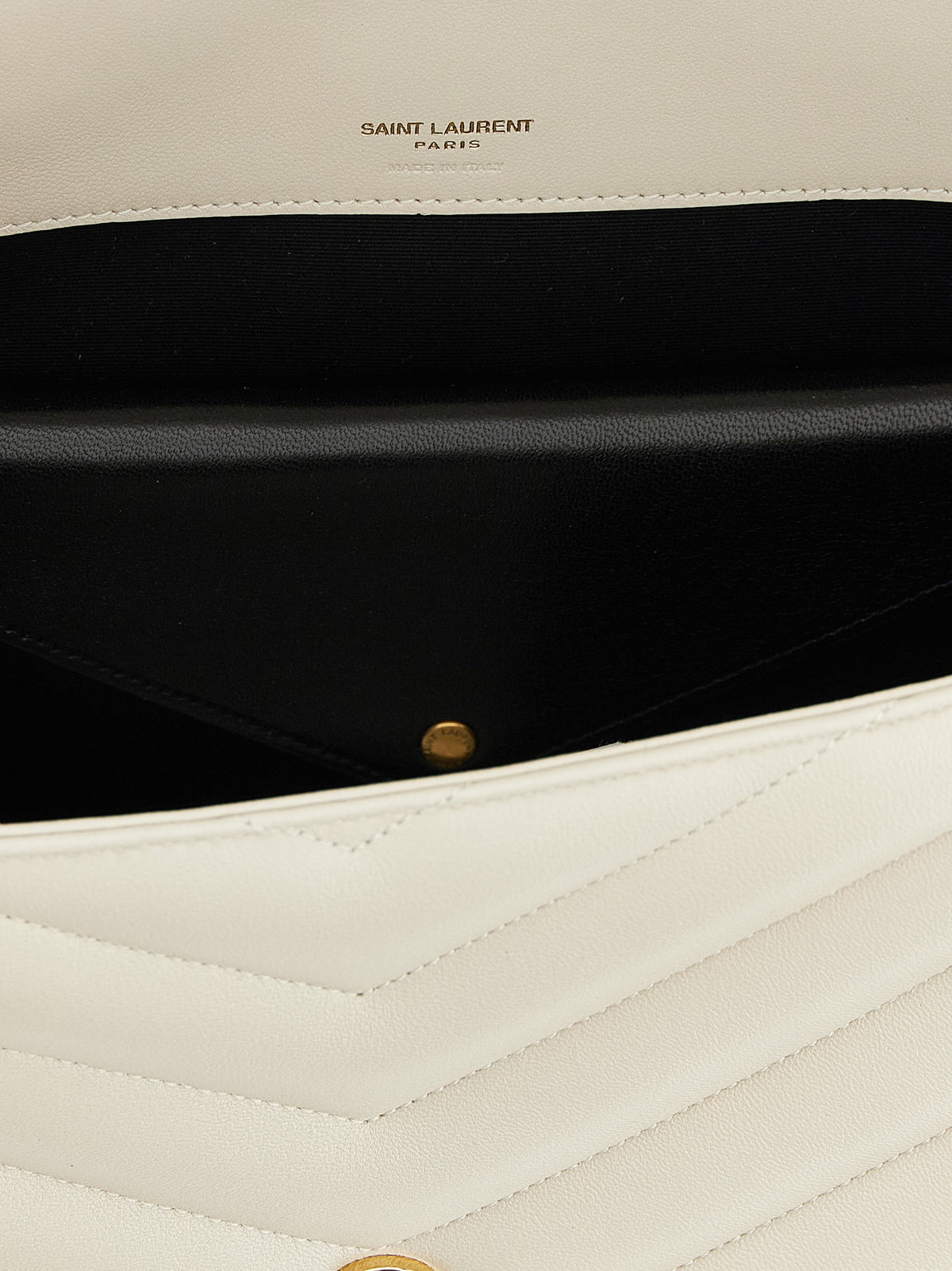 Sac à bandoulière Saint Laurent en cuir d'agneau beige