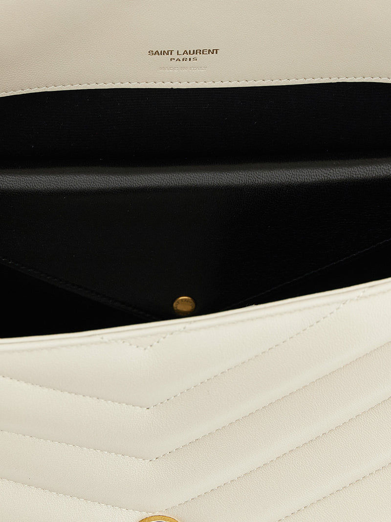 Sac à bandoulière Saint Laurent en cuir d'agneau beige