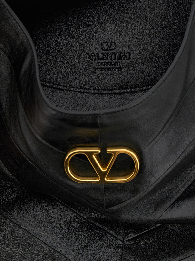 Sac à bandoulière Valentino Garavani en cuir d'agneau noir