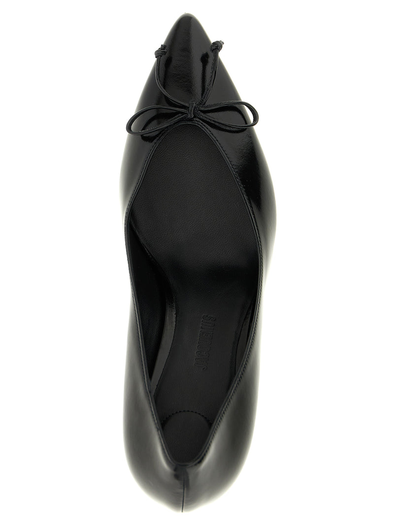 Jacquemus Black Cowhide High Heel Pumps - Les Escarpins Tourni