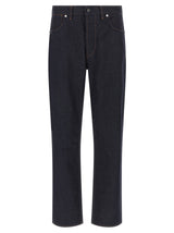 Stone Island Blue Cotton Straight-Leg Jeans