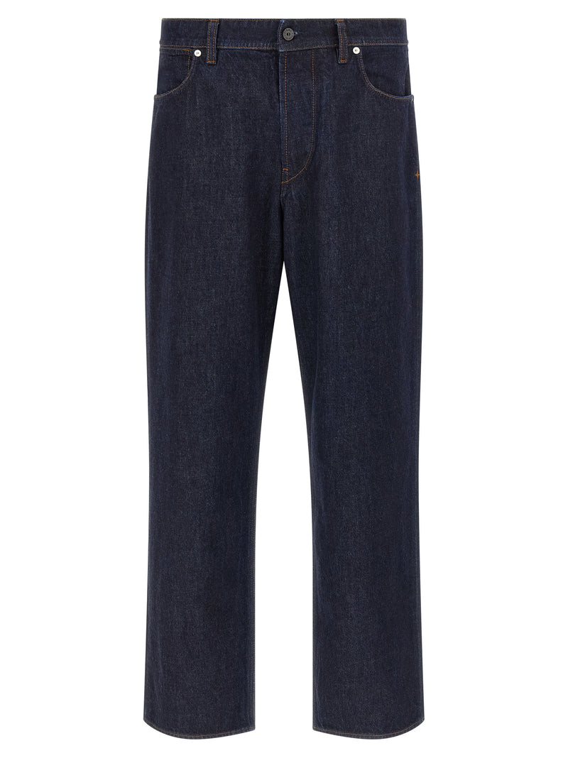 Stone Island Blue Cotton Straight-Leg Jeans for Men