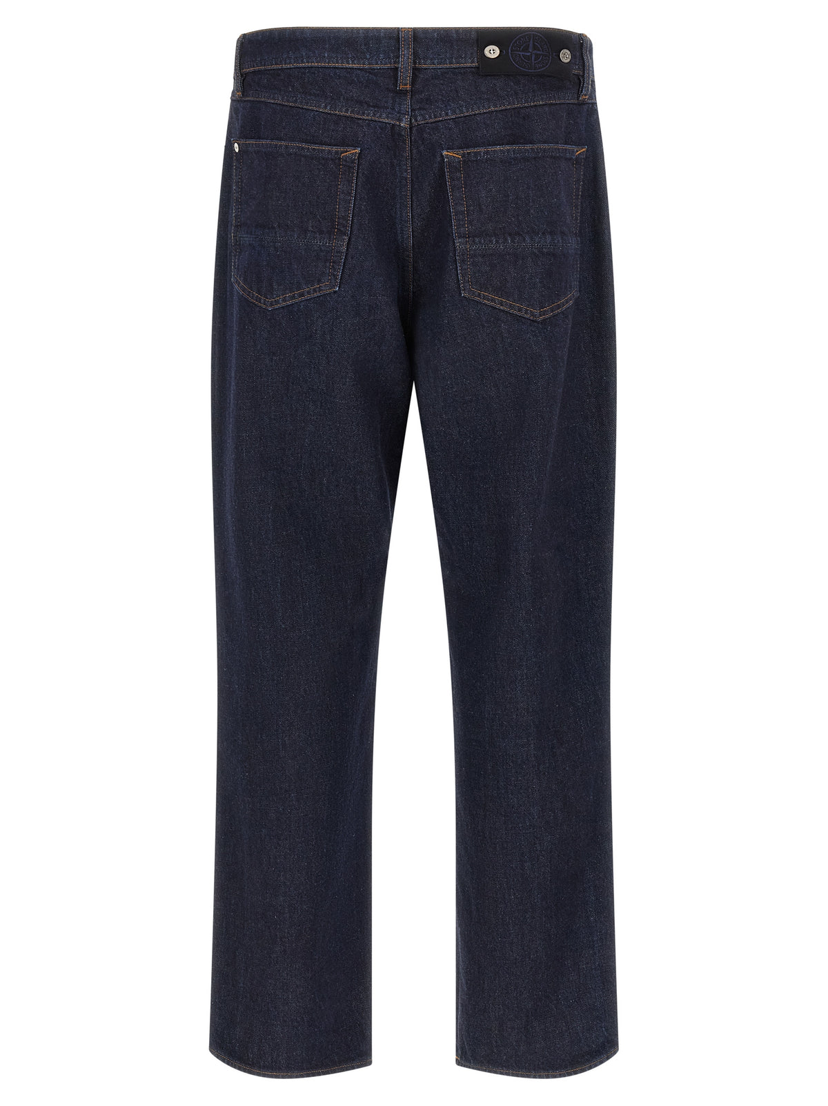 Stone Island Blue Cotton Straight-Leg Jeans for Men