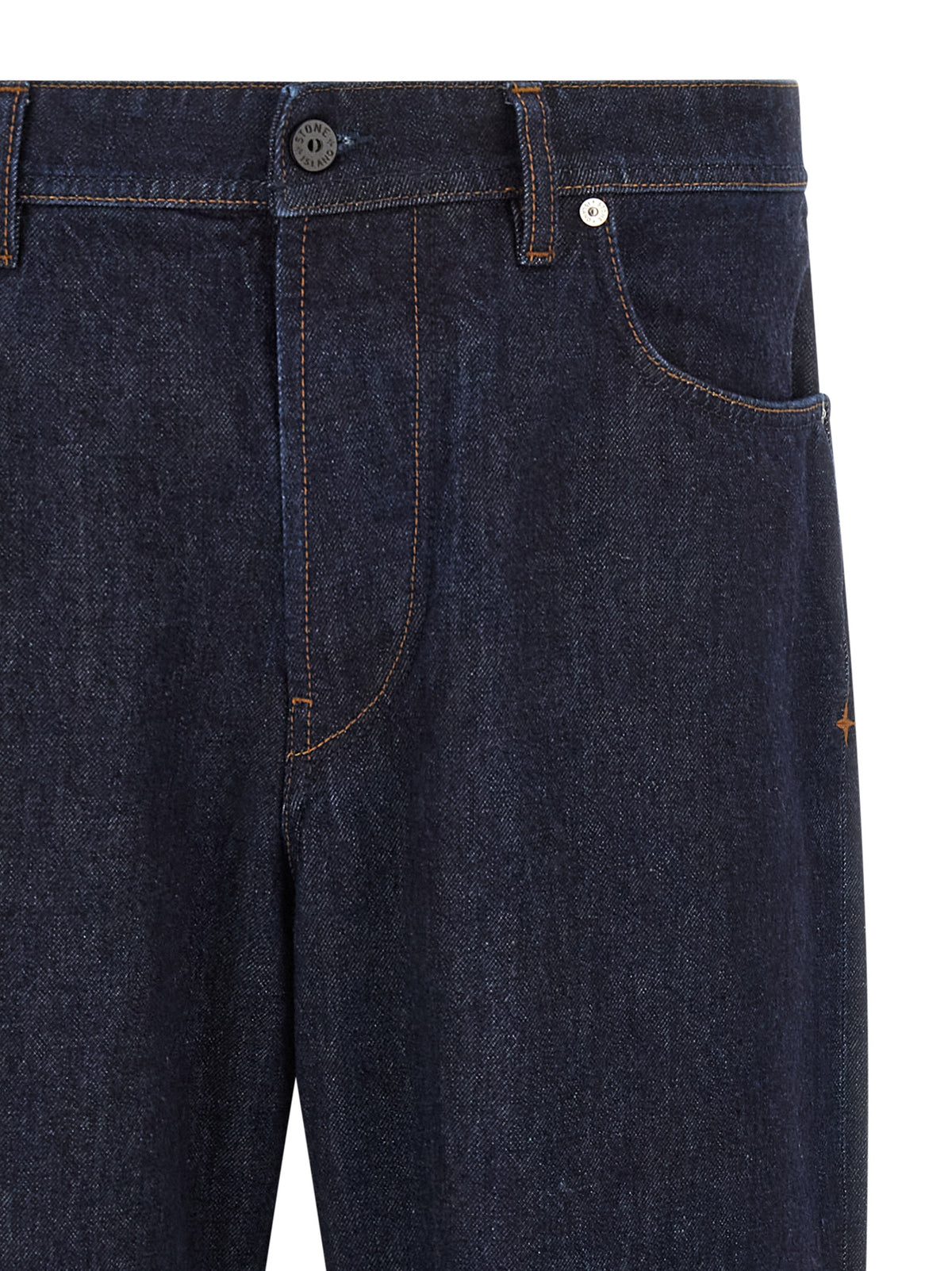 Stone Island Blue Cotton Straight-Leg Jeans for Men