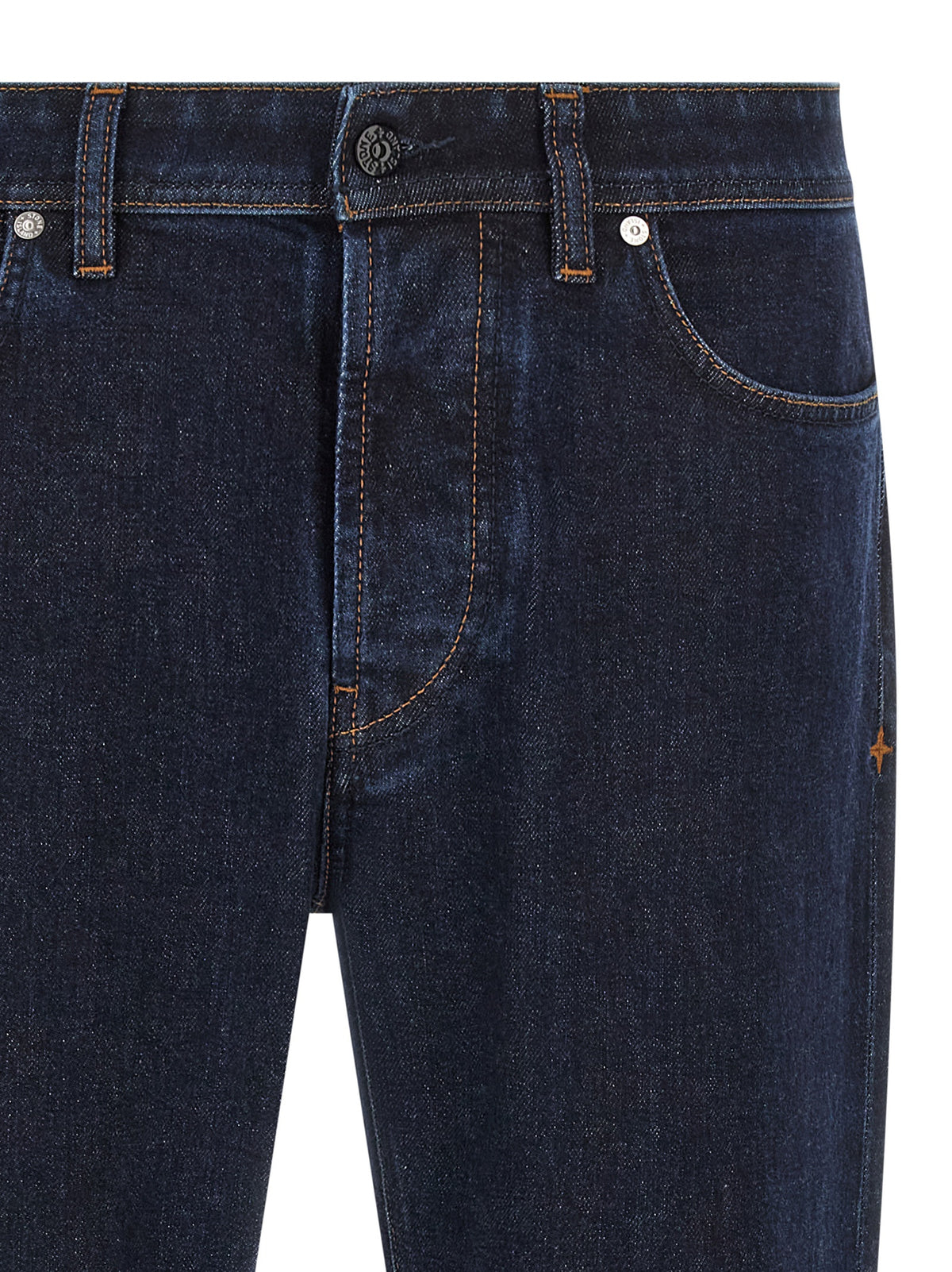 Stone Island Blue Cotton Straight-Leg Jeans