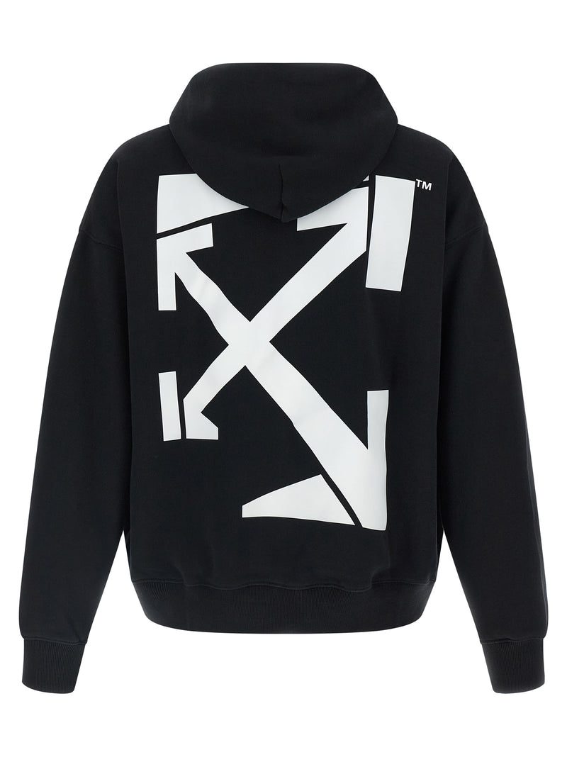 Off-White Bicolor Cotton Sweatshirt - Run Arrow Skate