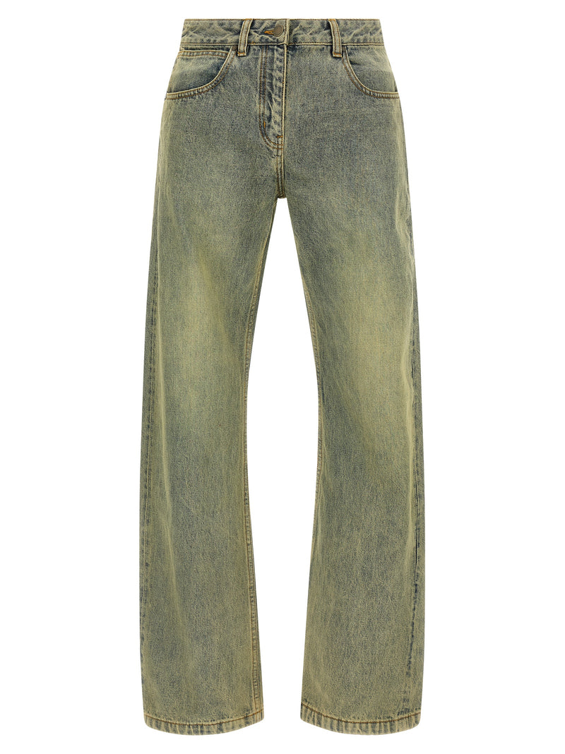 Jeans droit bicolore en coton Entire Studios